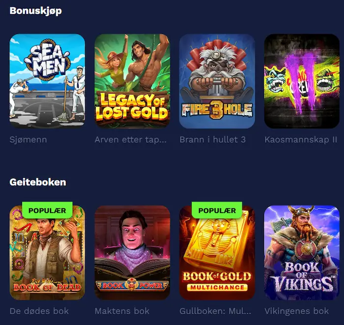 Goatz Casino games